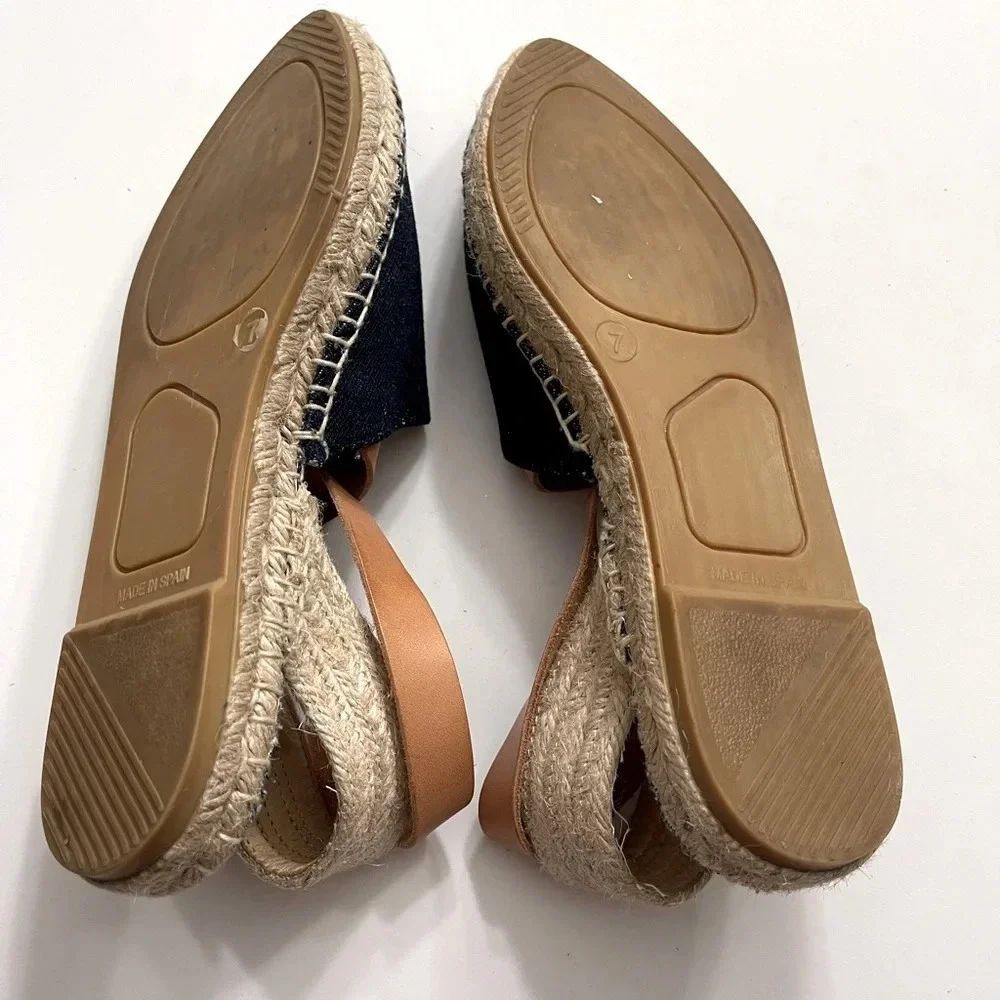 Matt Bernson women's 7 corsica ankle strap espadrilles in dark denim
